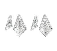 Rastapulz 2 reglas acrílicas de remiendo, 22,5 °/45°, regla de costura para patchwork, herramienta de plantilla de costura