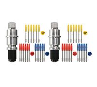 Rastapulz 2 soportes de cuchillas con 36 cuchillas de corte (30/45/60 grados) para Silhouette Cameo 1 2 3 / Portrait/Curio/Graphtec 6000 / Ce 5000-60 Plotte