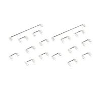 Rastapulz 2X Teclado Mecánico Cereza Mx Switch Estabilizador con Montaje en Placa Carcasa Transparente Transparente