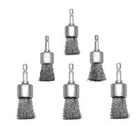 Rastapulz Juego de 6 ruedas de alambre para taladros, 1 alambre con extremos engarzados, hexagonal 1/4, para superficies de pintura y espacios pequeños