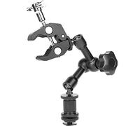 Rastapulz Magic Arm 7 Articulating Friction Arm Super Clamp Adjustable Rod Klemmzange Clip con 1/4 y 3/8 Rosca para DSLR Camera Rig/LCD Monitor/Led Leuchten/Blitzlicht
