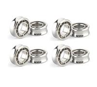 Rastapulz Rodamientos KK de acero R188 de 8 piezas, Rodamientos de respuesta rápida de acero cromado de alto carbono R188 U surco piezas de repuesto para modelos Yoyo.