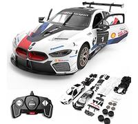 RASTAR 74 kits de coche BMW M8 GTE DIY para construir para niños y adultos, construye tu propio coche BMW RC con licencia oficial 1:18 con control remoto, un gran regalo de kits de construcción de