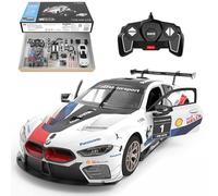 Rastar 97200 RC Kit de construcción para BMW M8 GTE 74 piezas Coche teledirigido 1:18 Coche de juguete teledirigido con control remoto para niños a partir de 6 años