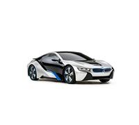 RASTAR Coche de Juguete BMW i8, Coche Modelo BMW i8 1:24, Coche de Control Remoto para niños