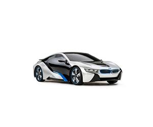 RASTAR Coche de Juguete BMW i8, Coche Modelo BMW i8 1:24, Coche de Control Remoto para niños