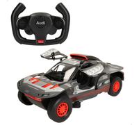 ColorBaby RASTAR Coche teledirigido Carrera Audi RS Q e-Tron E2, Ganador Rally Dakar 2024 Carlos Sainz, Escala 1:14, Frecuencia 2.4GHz, 6 direcciones, Incorpora luz, Coches Control Remoto (41285)