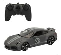 ColorBaby Rastar - Coche teledirigido, Porsche 911 Classic, Licencia Oficial, Escala 1:16, con luz, Color Gris, Coches teledirigidos, Vehículo radiocontrol, Control Remoto, Regalos para niños (41283)