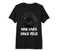 Rastas de Gato Negro 9 Vidas Desde 1865 rastas africanas Camiseta Premium