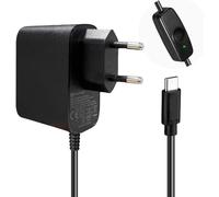 RasTech 27W Fuente de Alimentación con Interruptor para Raspberry Pi 5, 5,1 V 5 A USB-C PD 27W GAN Cargador para Raspberry Pi 5 16 GB 8 GB 4 GB