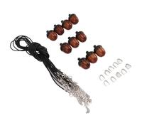 RASTKY 10 Uds. Collar con Colgante de Bellota de Madera Kit de Cierre de Caja de Tuerca de Madera Negra Africana Premium para Decoraciones Colgantes DIY