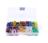 RASTKY 150 Piezas Codificadas por Colores para Mini Fusibles de Cuchilla, Kit Surtido para Vehículos, Motocicletas, Barcos, Camiones, Construcción de Aleación de Zinc, con Caja de Almacenamiento