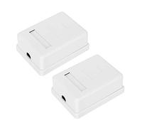 RASTKY 2 Uds RJ45-8P8C CAT6 Elegante Caja de Conexiones Montada en Superficie de Redes, Adecuada para Conectar Enchufes de Comunicación, para área de Trabajo