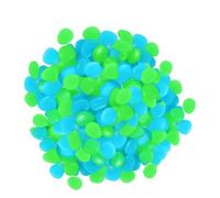 RASTKY 300 Piezas Guijarros Resplandecientes Piedras Luminosas de Plástico para Paisajismo Rocas Resplandecientes Decorativas para Maceta de Jardín Pecera Azul Verde