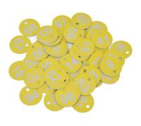 RASTKY 50 Etiquetas de Colmena ABS Redondas Numeradas con Agujero, Suministros de Apicultura para Ganado y Apicultura, Cría de Animales y Manejo de Enfermedades (51-100)