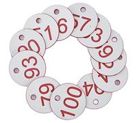 RASTKY 50 Etiquetas de Colmena ABS Redondas Numeradas con Agujero, Suministros de Apicultura para Ganado y Apicultura, Cría de Animales y Manejo de Enfermedades (51-100)