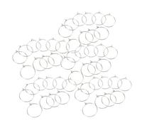 RASTKY 50 Pendientes de Aro de Acero Inoxidable de 20 Mm para Hacer Joyas, Anillos Perfectos para Copas de Vino, Decoraciones de Cumpleaños, Bodas y Fiestas, Accesorios Personalizados con Cuentas o