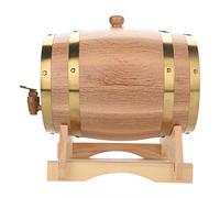 RASTKY 5L Vintage Madera de Roble Madera Cerveza Whisky Ron Puerto - Envejecimiento de Roble Hecho a Mano con Soporte - Dispensador de Premium