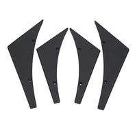 RASTKY ABS Parachoques Delantero Labio Divisor Aletas Canards Cuerpo Spoiler Kit Parachoques Delantero del Coche Labio Divisor Aletas Canards Cuerpo Alerón Negro Set (BLACK)