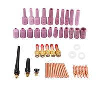 RASTKY Accesorios Consumibles para Soplete de Soldadura TIG, Juego Duradero para Proyectos de Corte, Boquilla de Gas de 50 Piezas, Serie WP-17/18/26 para Boquillas TIG