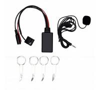RASTKY Adaptador Auxiliar para Coche Adaptador Inalámbrico Auxiliar Estéreo para Coche con Micrófono Incorporado para Radio C- 6000CD para con Micrófono