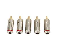 RASTKY Adaptador de Enchufe Macho Universal Conector de Cable de Audio de Baja Pérdida de Señal de Metal para el Hogar del Automóvil 5 Piezas 1,5 Pulgadas 6 Mm