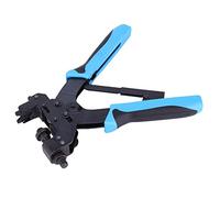RASTKY Alicates de Engarzado de Conector de Compresión Ajustable para Red de Cable Coaxial F BNC Engarzado de Terminales Confiable para Bricolaje Acero para Herramientas + PVC