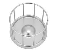 RASTKY Alimentador de Acero Inoxidable para Reptiles, Plato de Comida de Acero Inoxidable, Plato con Forma de Barandilla Redonda, Bandeja de Agua, Suministros para Mascotas, Vivarium para el Hogar,