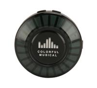 RASTKY Altavoz RGB de Conducción ósea con Luces LED de Sincronización de Música Altavoz Inalámbrico Portátil para Ambiente de Fiesta, de Platillo BT 5.0 para Hijos, Amigos, ABS Negro 2.4x2.4in