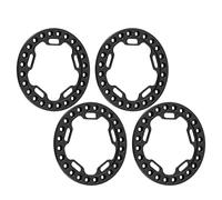 RASTKY Anillos Beadlock Exteriores de Rueda de 4 Piezas de para Coches RC 1/10 Cubos de Rueda de 1,9 Pulgadas Fine Crafts Anillo de Beadlock Reutilizable de Aleación de Aluminio para un (Black)