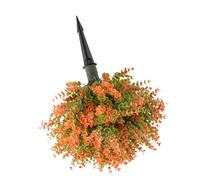 RASTKY Arbustos De Imitación De Eucalipto Topiario Realista, Decoración Estable De bajo Mantenimiento con Púa, 2 uds. De Plantas De Hojas Redondas De Color Naranja para Balcones