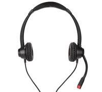 RASTKY Auriculares Binaurales de Servicio Al Cliente de 2,5 Mm con Micrófono HD para Centro de Llamadas de Oficina, Duraderos y Cómodos para Telemercadeo, Negros