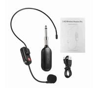 RASTKY Auriculares con Micrófono Inalámbrico, Amplificador de Voz Profesional, Efecto de Escenario 3D Ligero para Cantar y Hablar, Negro