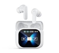 RASTKY Auriculares de Música Inalámbricos con Pantalla Táctil a Todo Color con Cancelación de Ruido ANC, Traducción AI para Viajes de Negocios, Auriculares BT5.4 (White)