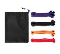 RASTKY Banda Elástica para Ejercicios, Bandas de Resistencia Codificadas por Colores para Culturismo, Morado/Negro, 4 Piezas con Bolsa de Transporte para Gimnasio en Casa y Fitness (#2)