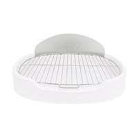 RASTKY Bandeja de Entrenamiento para Orinal para Cachorros, Red de Acero Inoxidable Fácil de Limpiar, Soporte para Almohadilla para Orinar para Perros, Diseño que Ahorra Espacio para el Hogar (WHITE)