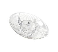 RASTKY Bandeja de Plástico Dividida para Servir, Plato Duradero para Aperitivos, Patatas Fritas y Salsas, Entretenimiento para Fiestas Navideñas, Grandes Almacenes con 6 Compartimentos para Uso