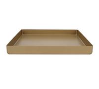 RASTKY Bandeja para Hornear Antiadherente de Aleación de Aluminio Dorado que Se Enfría Más Rápido para Cocina, Sala de Horneado y Pastelería, 11x11x1,2 Pulgadas