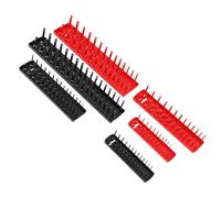 RASTKY Bandejas de Enchufes Métricos SAE, Diseño de Doble Sendero, Fácil Acceso para Enchufes Profundos y Poco Profundos, Juego de Bandejas Organizadoras de de 1/4 3/8 1/2 Pulgadas, para Reparación