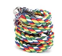 RASTKY Barra para Masticar con Cuerda de Algodón para Loros, Juguete para Mascotas, Pájaros, Forma de Espiral, 100*1,7 Cm, Ideal para Loros, Periquitos, Cacatúas y Agapornis, Promueve el Ejercicio y