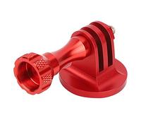 RASTKY Base Adaptadora de Cámara Deportiva de Aleación de Aluminio de Alto Rendimiento, Tornillo de 1/4 Pulgadas para Entusiastas de Las Cámaras de Acción, Gris Plateado (Rojo)