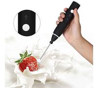 RASTKY Batidora Eléctrica Automática para Huevos, Espumador de Leche, Licuadora Ajustable de 3 Velocidades para Leche Caliente, Huevos, Cuerpo de ABS Negro, Adecuado para Uso en la Cocina