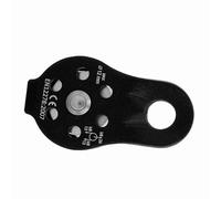 RASTKY Bloque de Polea de Cuerda única Resistente de Aleación de Aluminio de 26 KN, Cuerda de 12 mm: Fuerte y Perfecta para Escalar, Transportar y Transportar (BLACK)