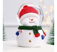 RASTKY Bola de Navidad Iluminada Que Cambia de Color con Globo de Nieve Navideño de Cabeza Grande para Adornos de Cristal de Resina de (muñeco de Nieve Grande)