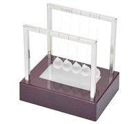 RASTKY Bolas de Equilibrio Decorativas de Juguete Que Demuestran la Ley de Conservación, Juguetes Oscilantes para Escritorio de Estudio, Fucsia (Trompeta Bola Newton Base Morada)