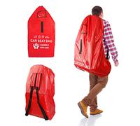 RASTKY Bolsa de Control de Puerta Liviana Bolsa para Cochecito Impermeable Durable para Asientos de Automóvil de Viaje Fácil de Identificar para Viajeros Tela Oxford Rojo 34 * 18 * 18