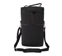 RASTKY Bolsa Enfriadora de Vino con Aislamiento a Prueba de Fugas para 2 Botellas para Viajes, Degustación de Vinos, Fiestas, Bolsa Protectora de Vino de Lona Duradera para Picnics, Camping (BLACK)