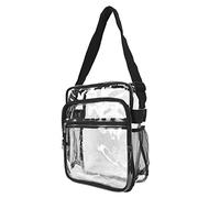 RASTKY Bolsa Transparente Aprobada por el Estadio para Conciertos de Viaje Eventos Deportivos - Bolso de Hombro Transparente Moda Ligera de Gran Capacidad Bolso de Hombro (Black)