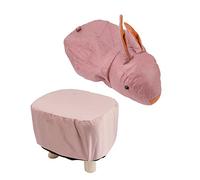 RASTKY Bonito Reposapiés Pequeño con Almohadillas Antideslizantes, Reposapiés de Madera con Forma de Animal para Adultos, Niños y Ancianos (Pink)