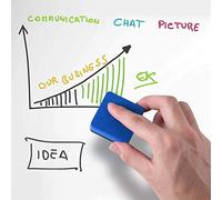 RASTKY Borradores de Pizarra Magnética, Limpiador de Pizarra Blanca Suave y Fácil de Pegar para Pizarras, Marcador de Borrado en Seco, Escuela en Casa | Material EVA 5x5x2cm 30uds (Blue)